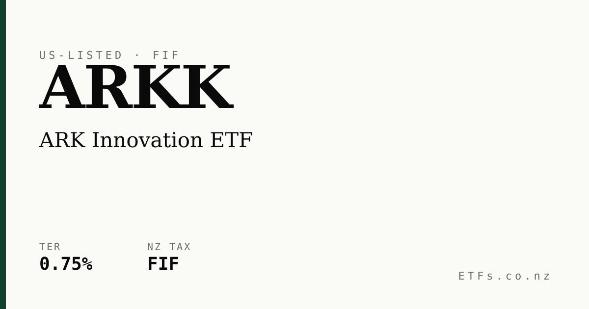 ARKK Stock + ETF Guide 2026 | ARK Innovation ETF for NZ Investors